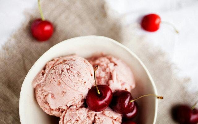 Fudge And Cherry Ripple Ice Cream