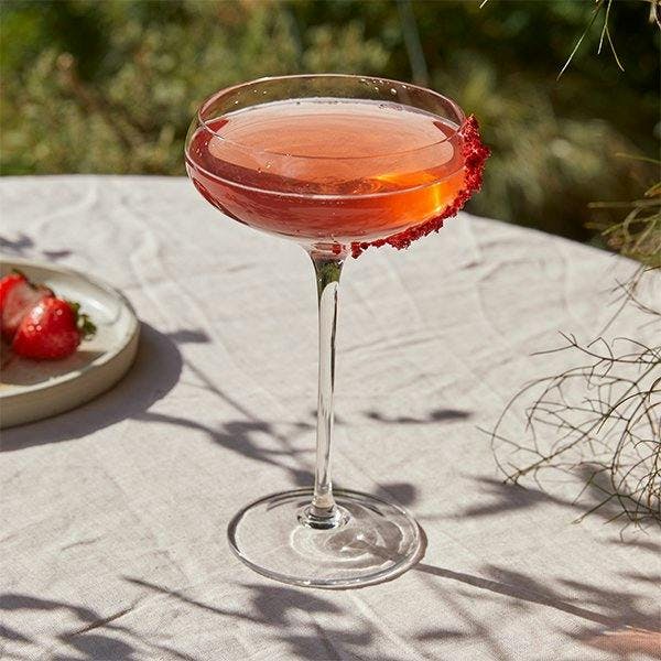 Strawberry Cocktail in Martini glass