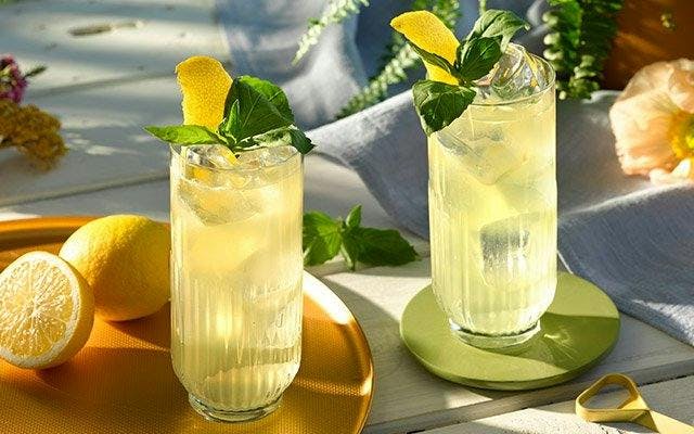 Limoncello and gin cocktail recipe with basil