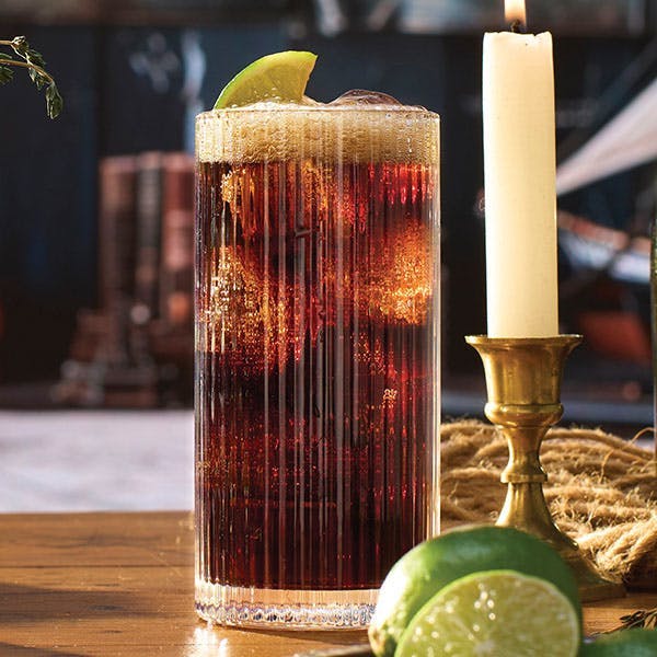 Mapmaker's Coastal Spiced Rum and cola serving suggestion