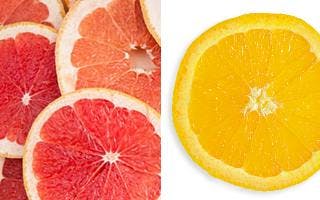 grapefruit and orange slices