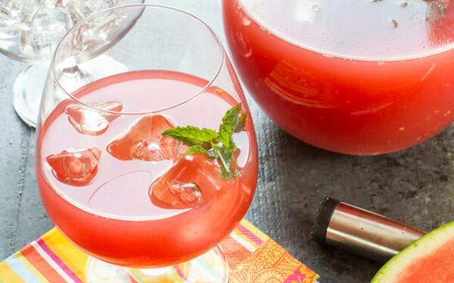 Watermelon gin punch cocktail