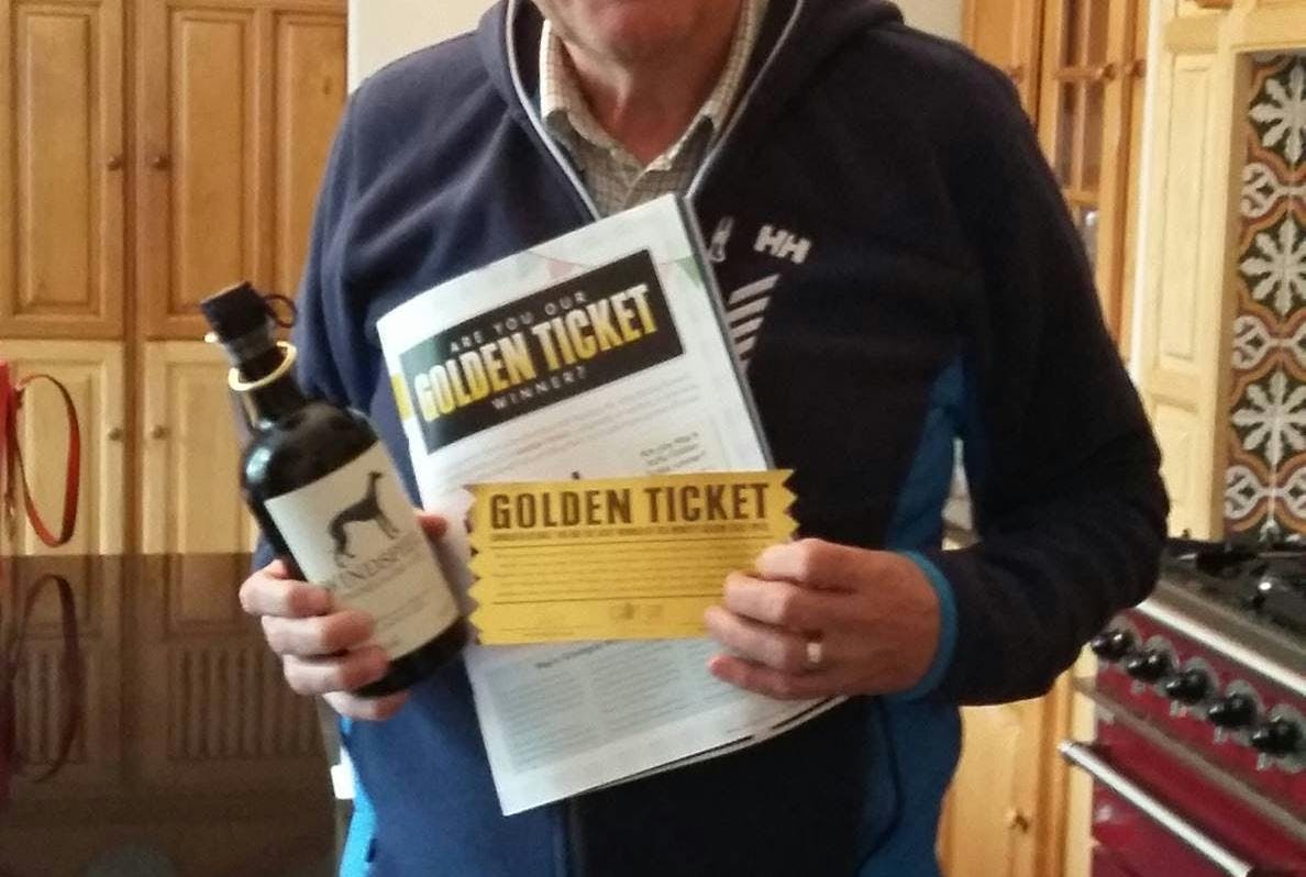 He got a Golden Ticket! Could it be you in June?