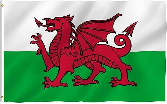 The original Red Dragon on the Welsh flag