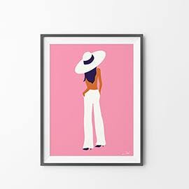 Fancy a bit of re-decorating? This gorgeous screen print of the Pink Lady featured on the bottle of The Artisan Drinks Co. Pink Citrus Tonic could be the final piece of your wall art puzzle!