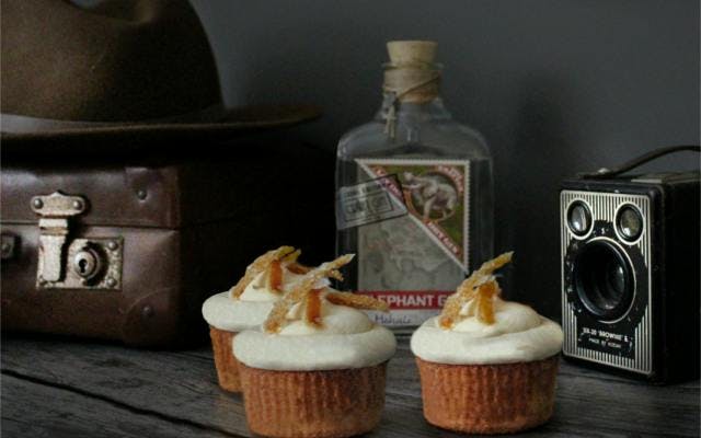 Gin bakers negroni cupcakes