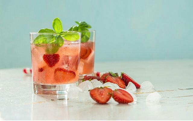 Strawberry And Basil Shrub Cocktail Recipe