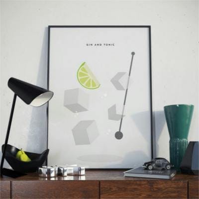 Print of gin and tonic etsy trouva