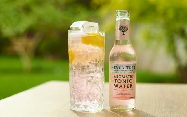 fevertree fever-tree aromatic tonic water pink gin and tonic g&t