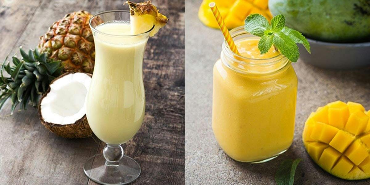 These tropical cocktails are bursting with the fruity flavours of kiwi, pineapple, mango and passion fruit!
