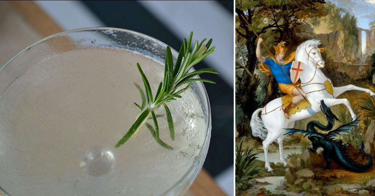 A rosemary-infused English Martini for St George's Day