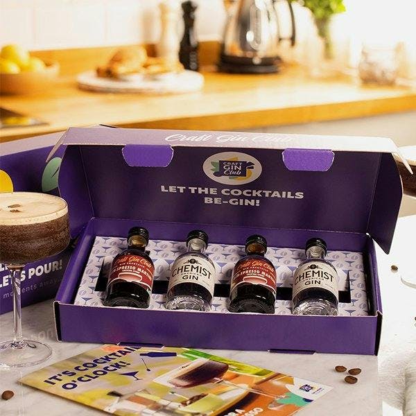 Miniature gins in a letterbox