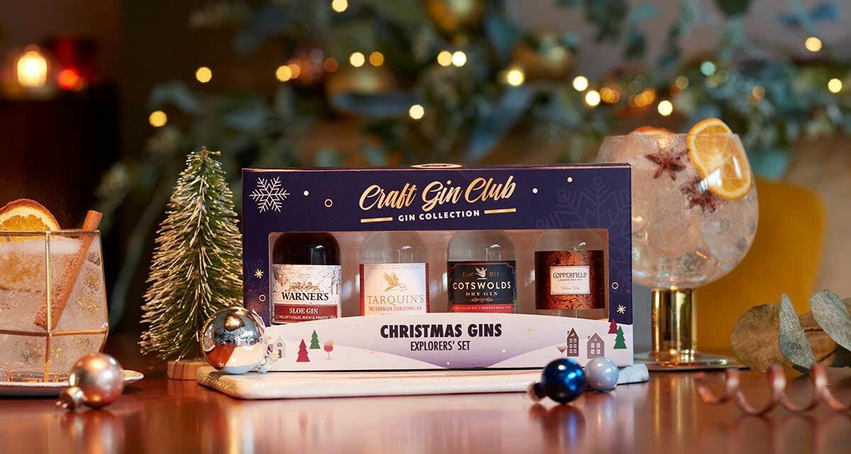 Our Christmas miniature gin set is the perfect secret santa gift and stocking filler!
