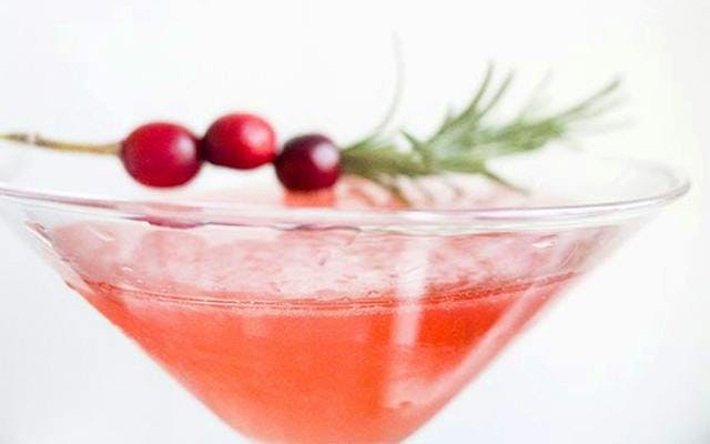 Winter cranberry martini