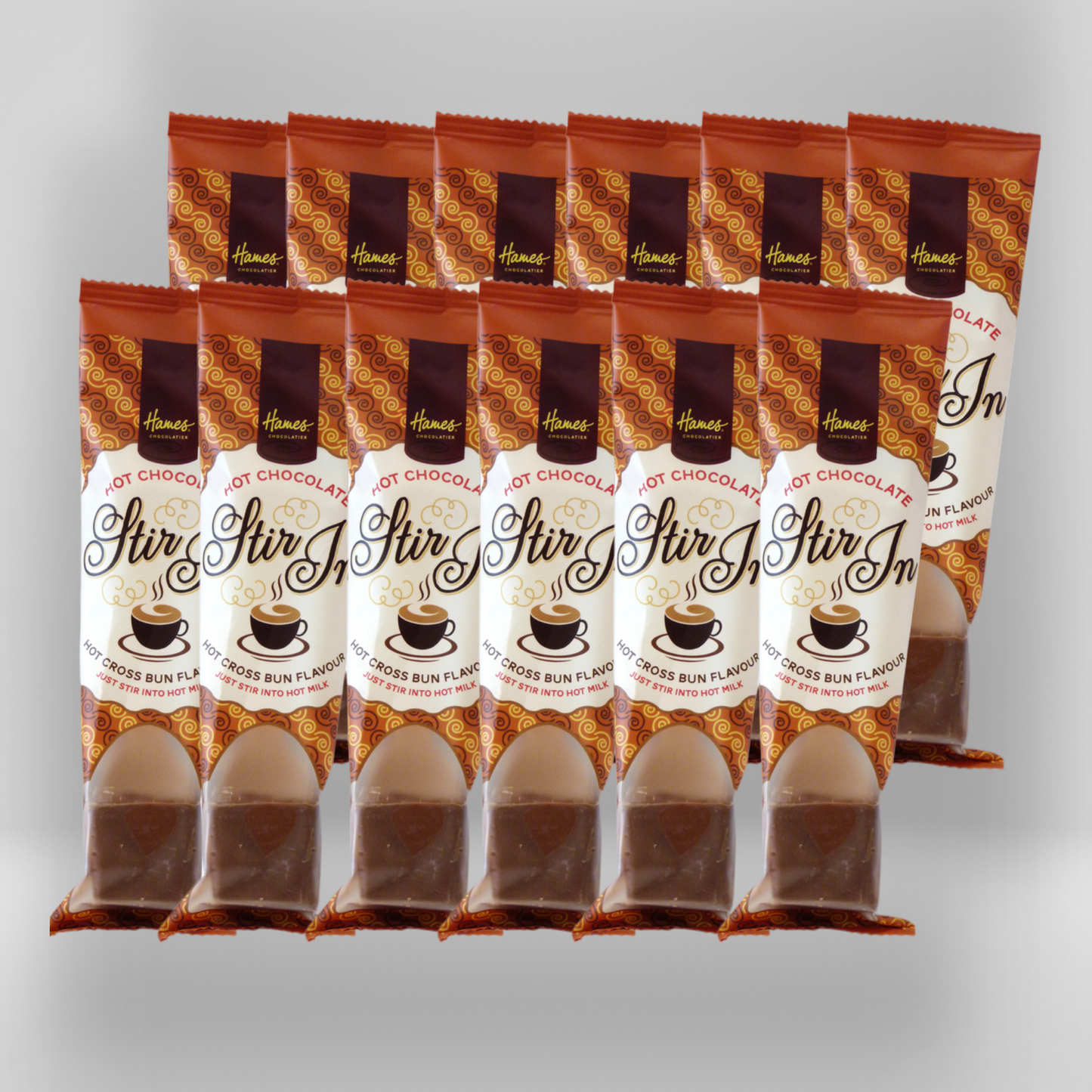 Hames Hot Cross Bun roerstaafjes voor warme chocolademelk (8 x 35 g)