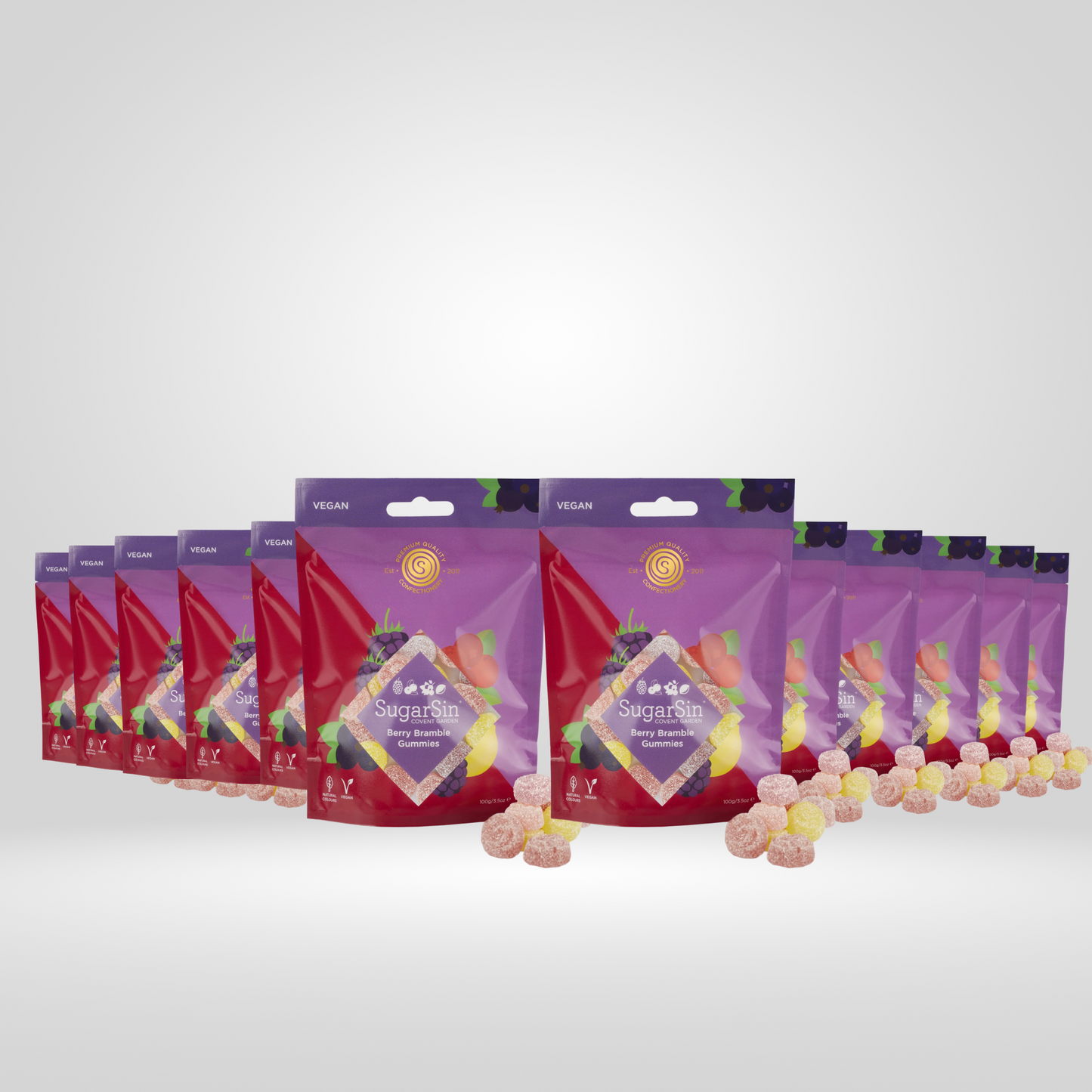 SugarSin Berry Bramble Gummies | 12 x 100g