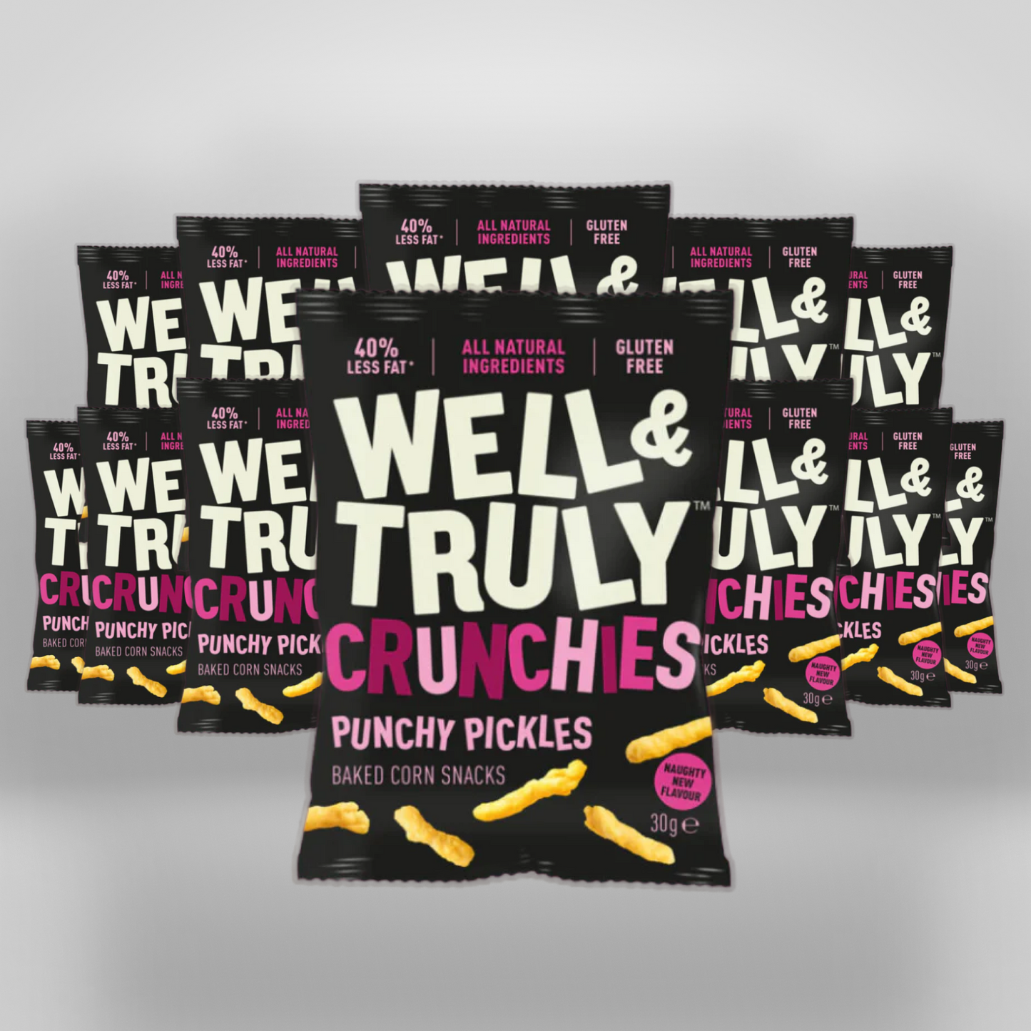 Well & Truly Punchy Pickle Crunchies 30g |Snack (12 x 30g)