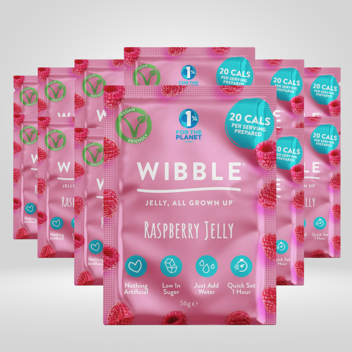 Wibble Frambozengelei | Snack (6x57g)
