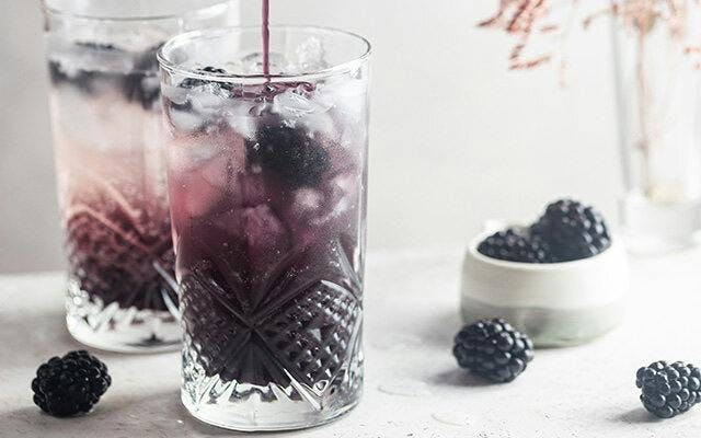 Blackberry Champagne Punch cocktail recipe