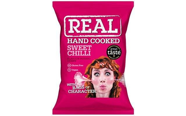 REAL Hand Cooked Crisps Sweet Chilli flavour