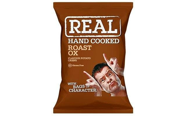 REAL Hand Cooked Crisps Roast Ox flavour