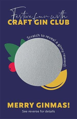 Every Craft Gin Club member will receive a scratch card like this in their Christmas Gin of the Month box!