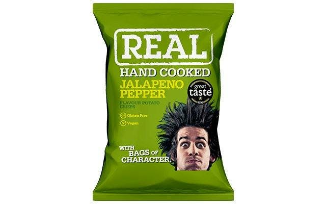 REAL Hand Cooked Crisps Jalapeno Pepper flavour