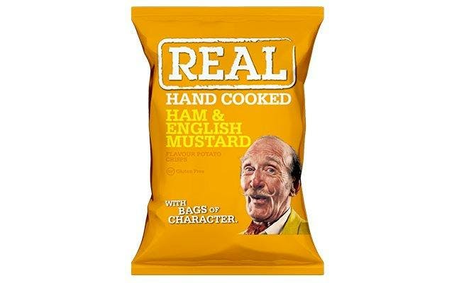 REAL Hand Cooked Crisps Ham & English Mustard flavour