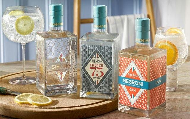 Sibling Gin, Sibling French 75 Dry Gin and Sibling Negroni Gin