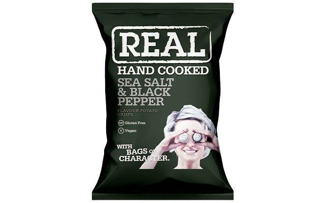 REAL Hand Cooked Crisps Sea Salt & Black Pepper flavour