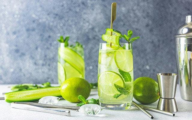 Cucumber Gin Mojito cocktail recipe