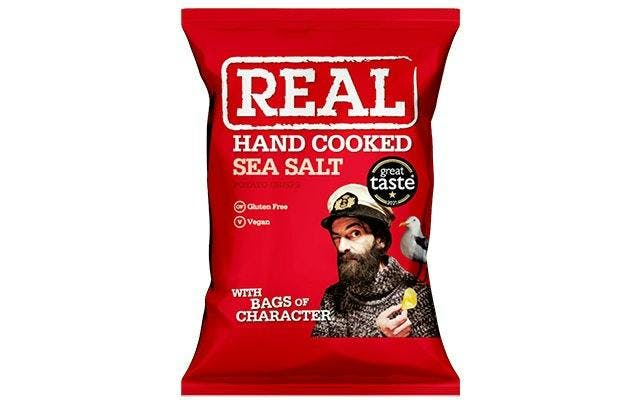 REAL Hand Cooked Crisps Sea Salt flavour