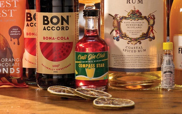Craft Gin Club's February 2024 Rum Cocktail Syrup and Garnishes