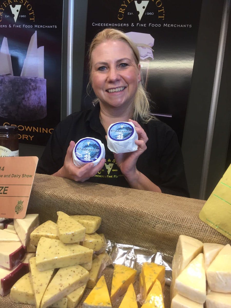 Cryer and Stott cheesemongers endeavour gin washed cheese showcase