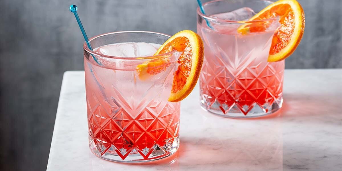A blood orange gin & tonic is just the splash of bright colour and flavour we need right now