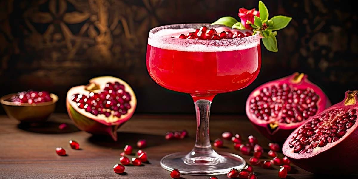 You have got to try this Gin, Pomegranate & Peach Schnapps Martini!