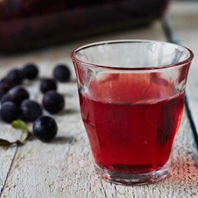 Sloe gin is a ruby-red liqueur