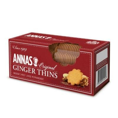 Annas original ginger thins biscuits from lotus