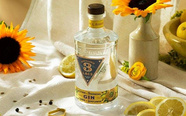 Craft Gin Club's June 2023 Gin of the Month, Distillerie 3 Lacs Lemon Sunflower Gin