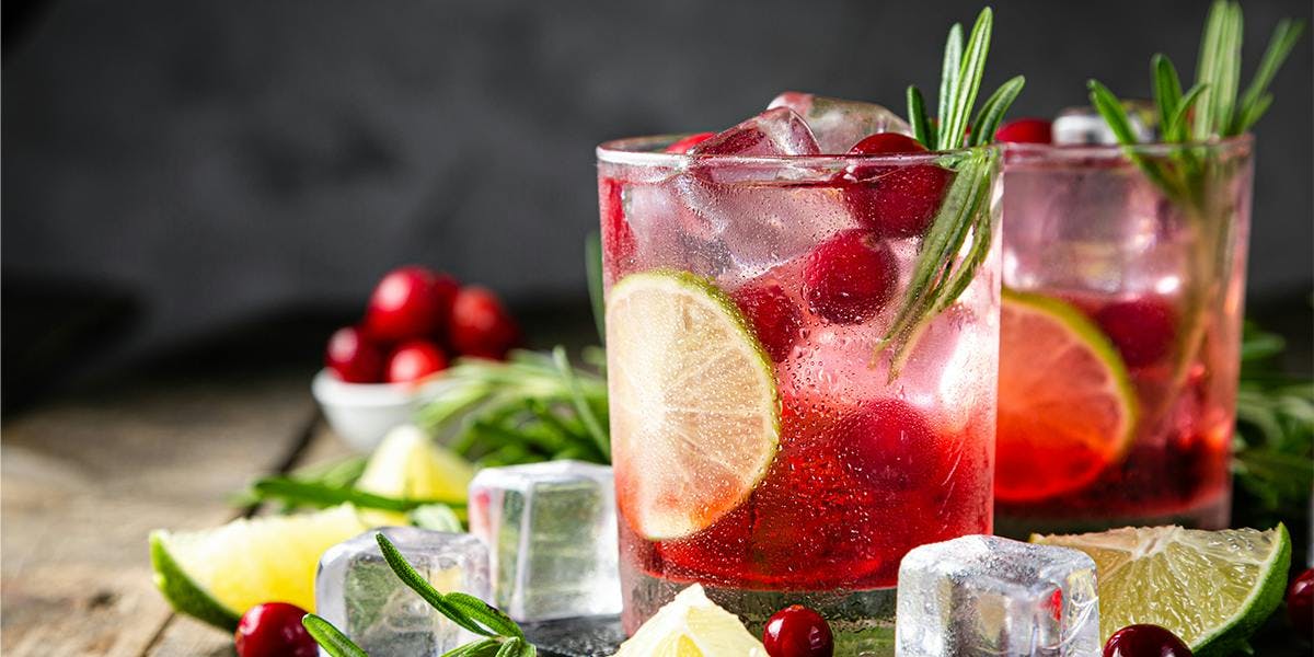 Cranberry juice is a delicious substitute for tonic water in this stunning gin cocktail!