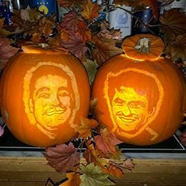 Just a couple of ginny - or should that be Jo(h)nny- pumpkins! We knew we recognised those faces from somewhere…