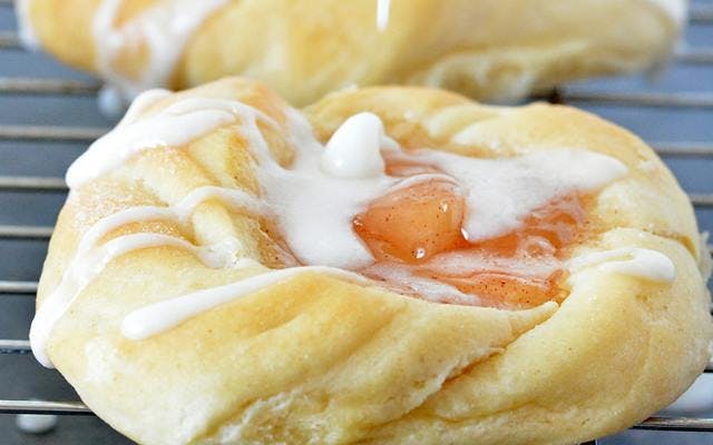 Danish Pastry Brunch Bake With icing sugar topping