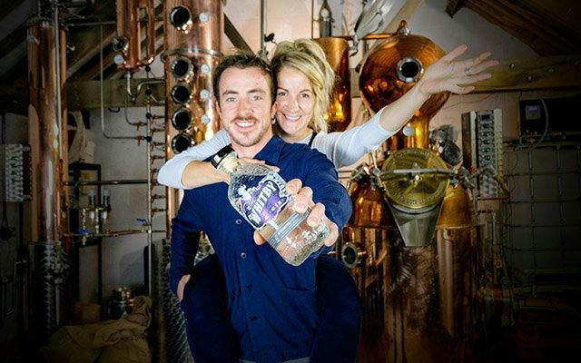 Whitby Gin distillers Luke Pentith and Jessica Slater