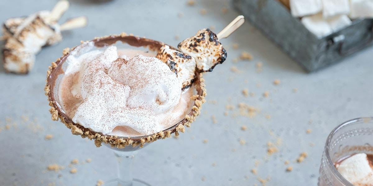 This chocolate marshmallow martini is all our dessert dreams come to life!