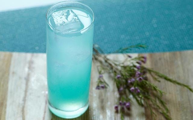 Blue lagoon gin cocktail
