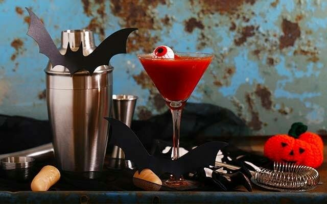 Vampire-themed Halloween cocktail