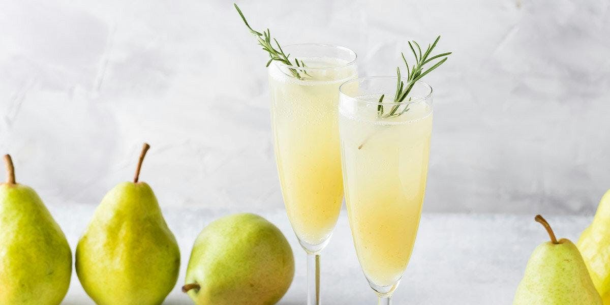 Pear, gin and prosecco make for one mouth-watering trio in this fab cocktail recipe! 