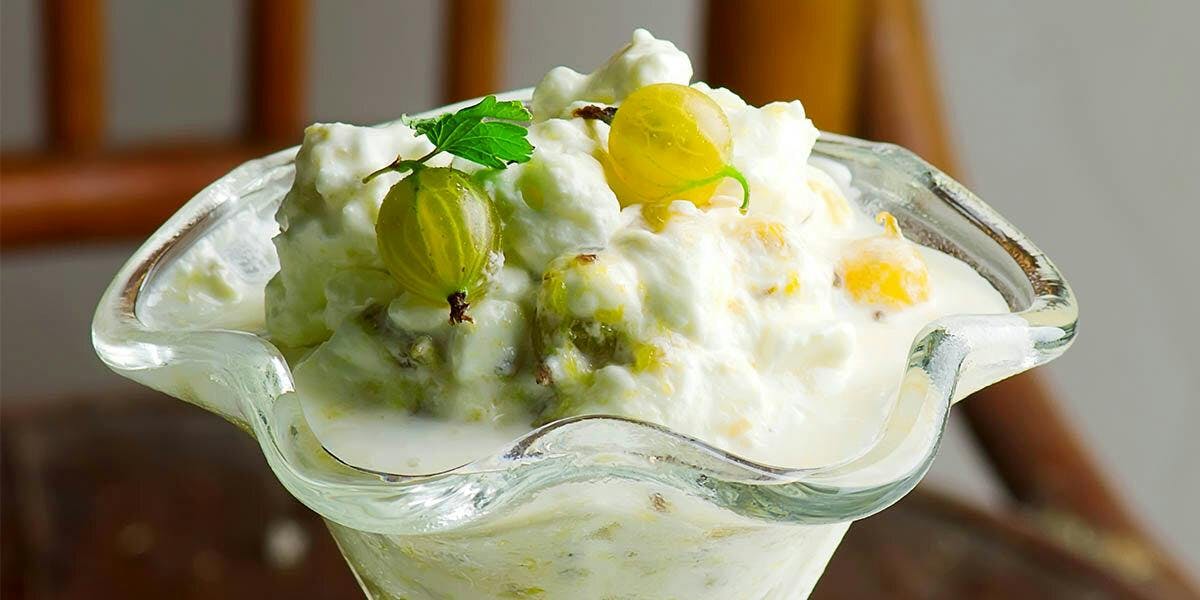 This gin, elderflower and gooseberry fool is the decadent pud you need!
