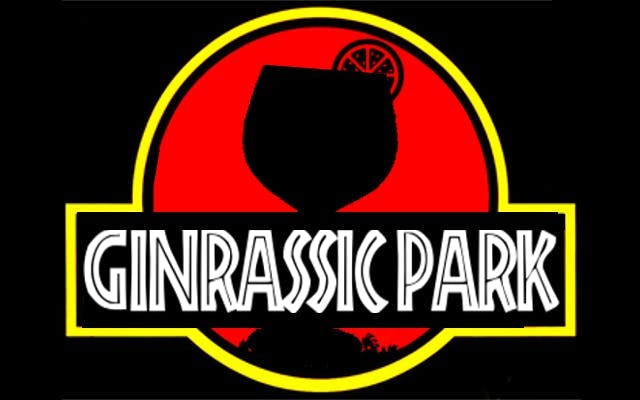Jurassic Park gin parody