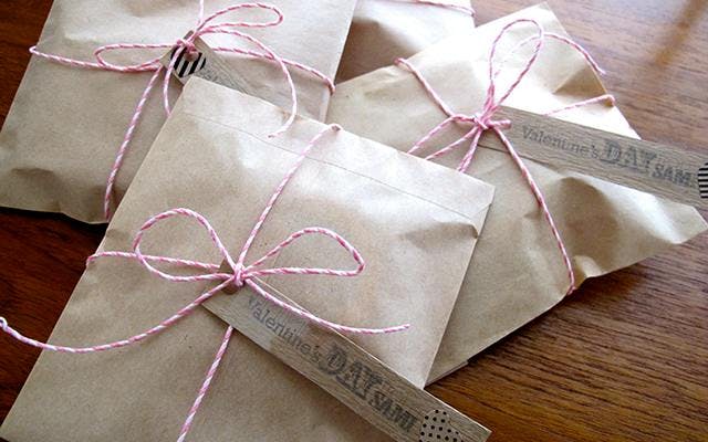 Japan valentine's day brown paper packages